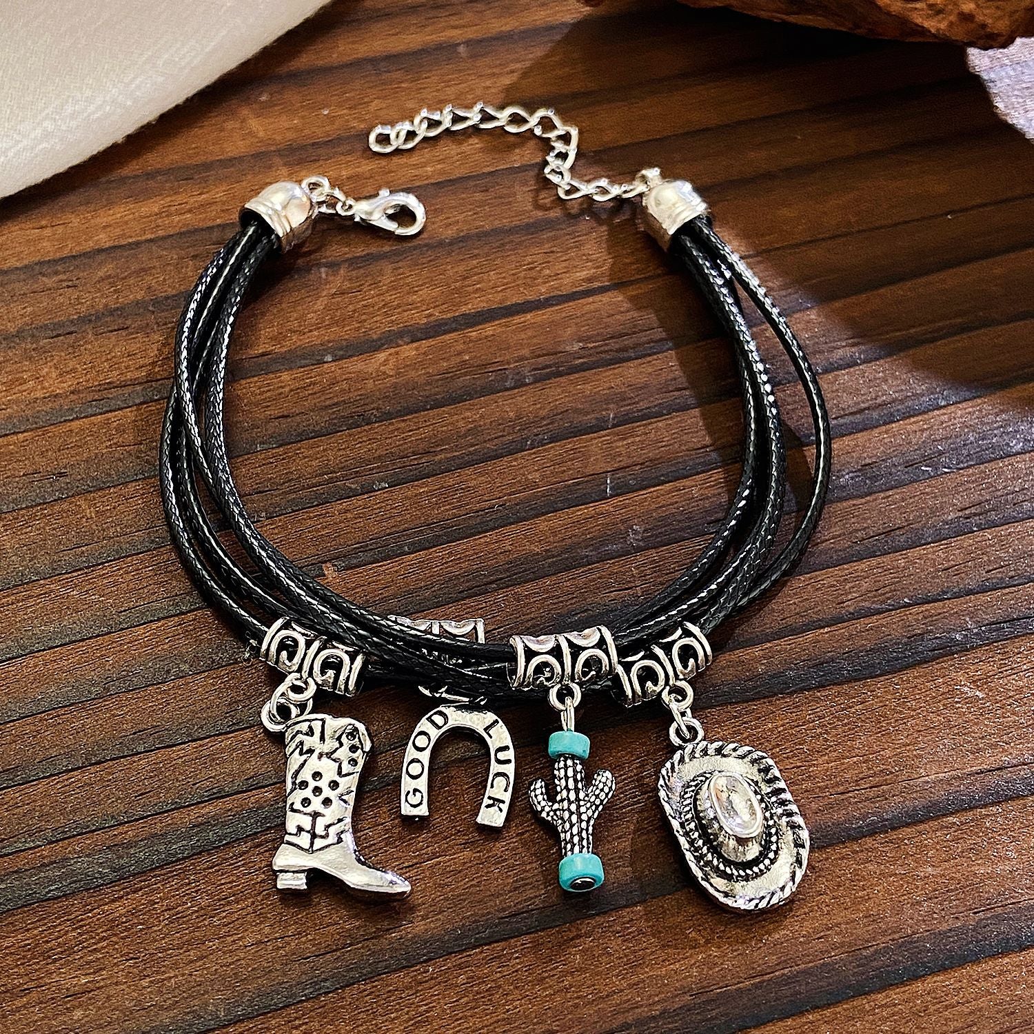 Multi-layer Leather Boots Bracelet