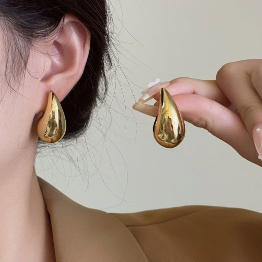 French Golden Drop Earrings