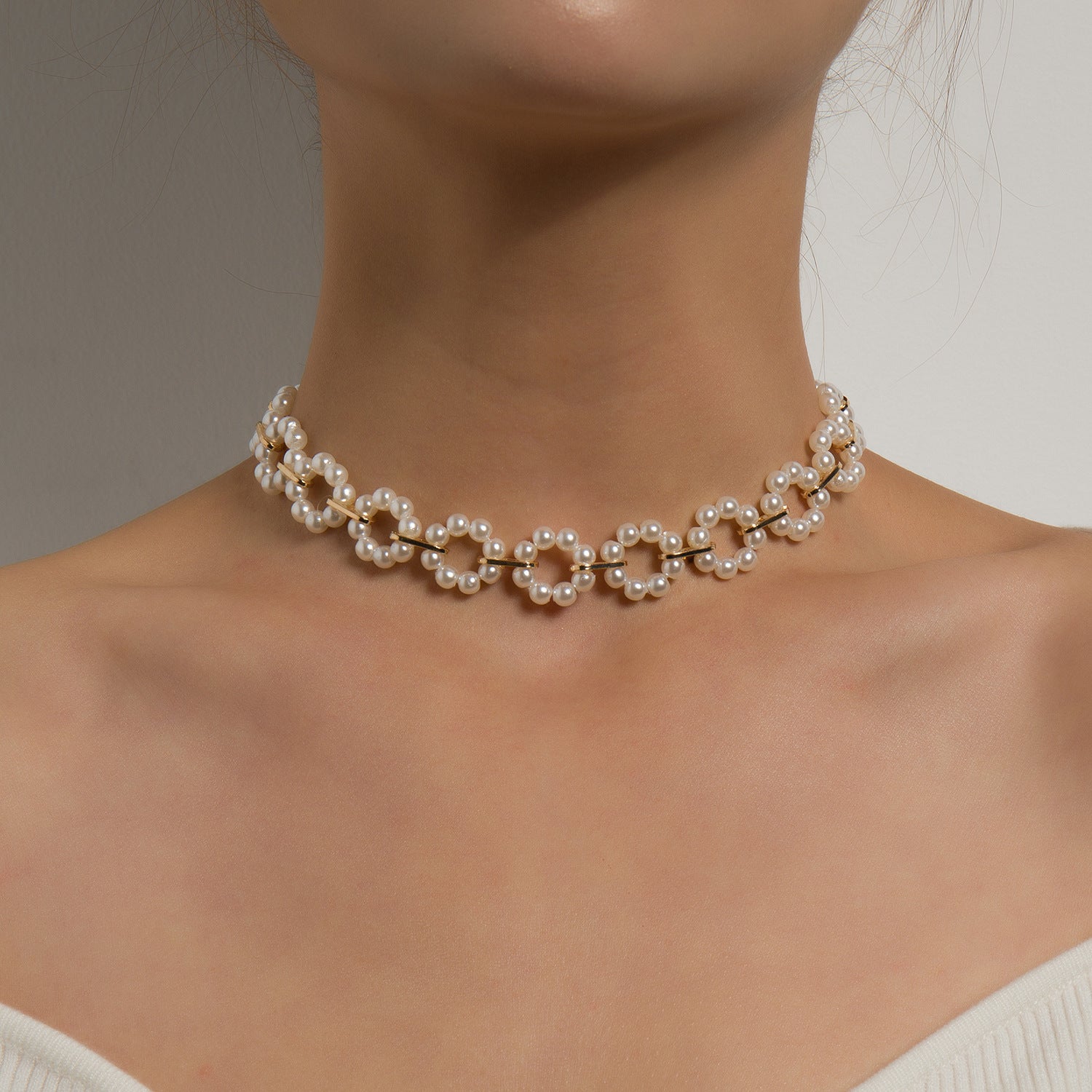 Pearl Double Layer Necklace