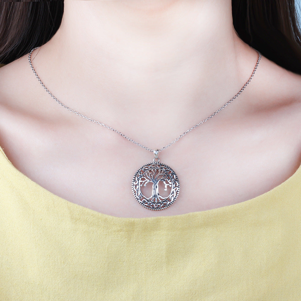 Tree Of Life Round Pendant Necklace