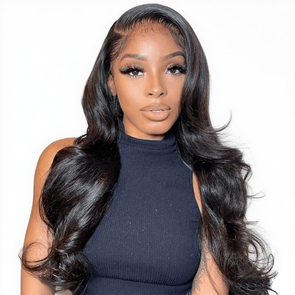 Natural Color Body Wave Lace Front Human Hair Wigs