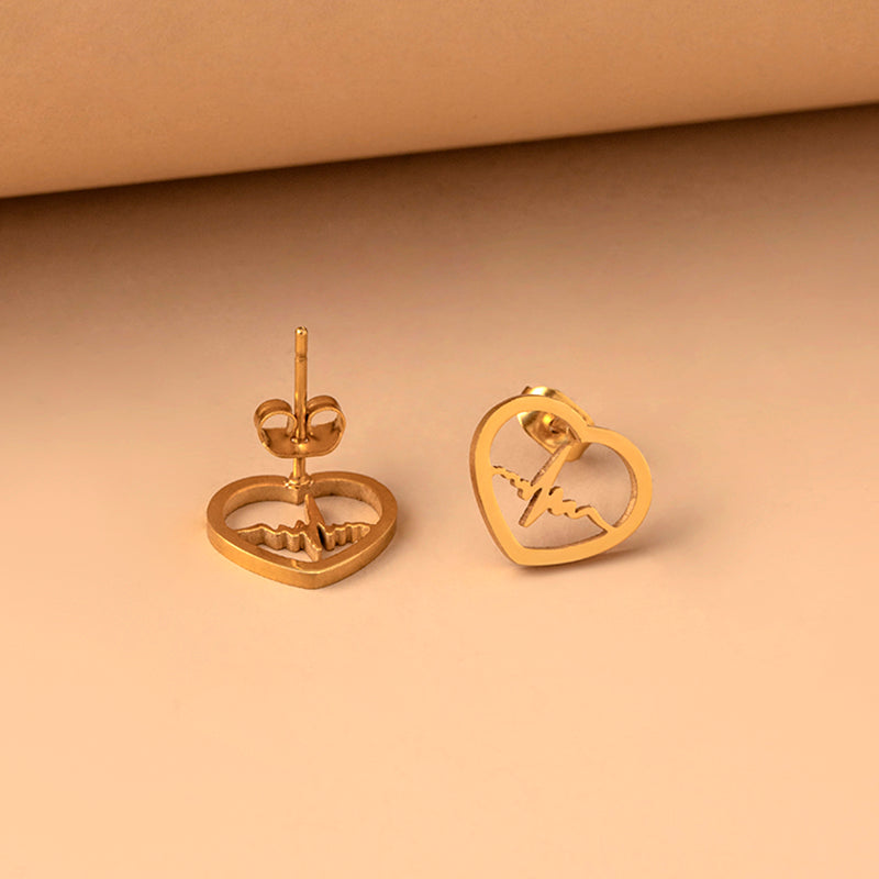 Cardio Lightning Stud Earrings