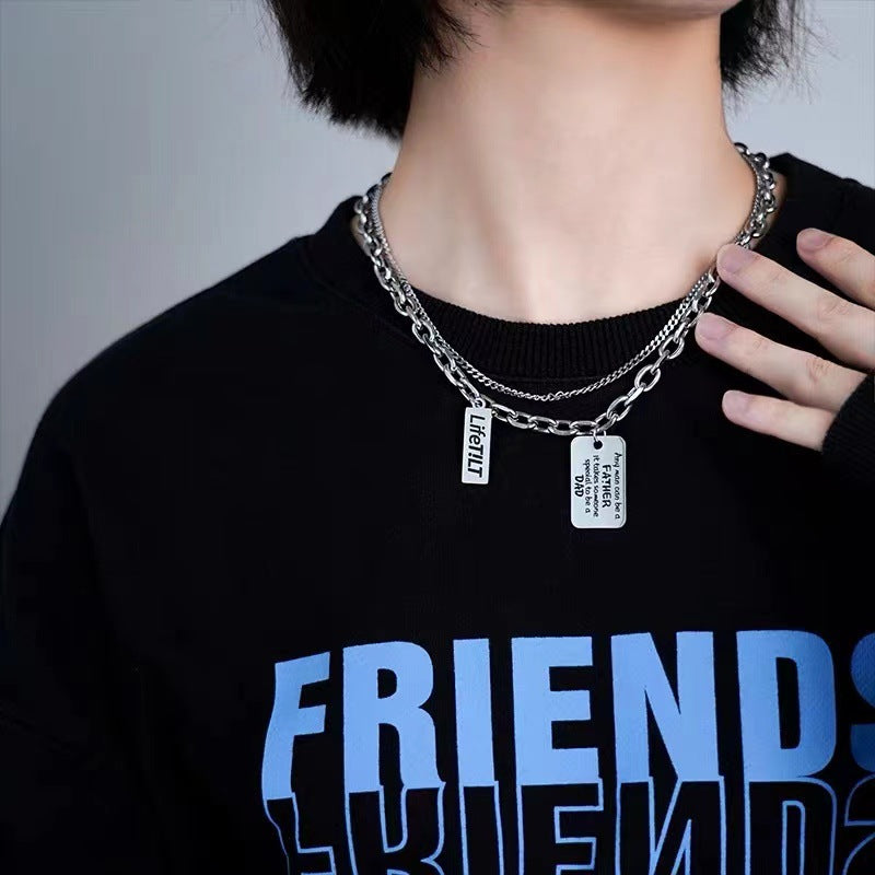 Double-layer Titanium Steel Necklace