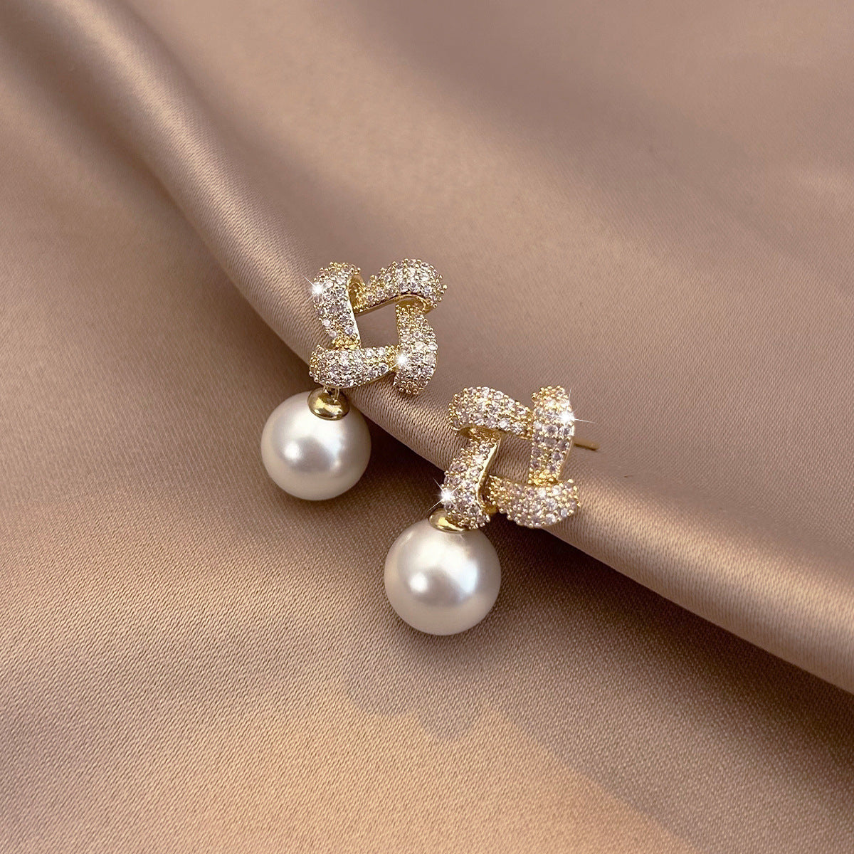 Elegant Pearl Stud Earrings