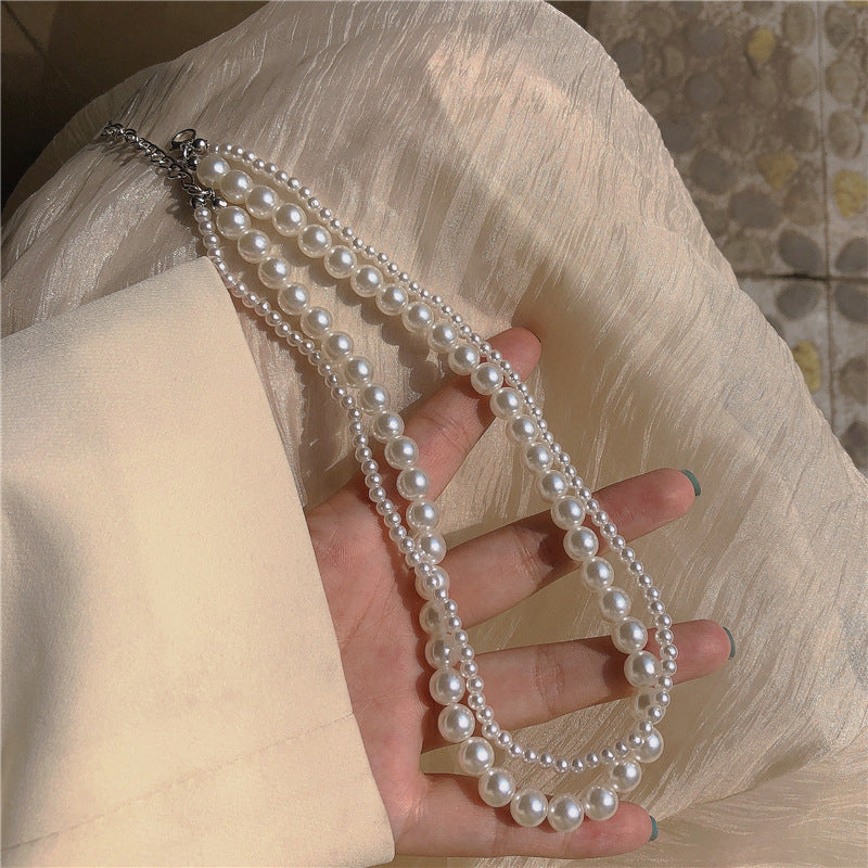 Vintage Double Layer Pearl Necklace