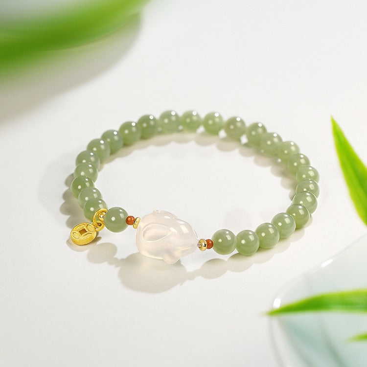 Hetian Jade Rabbit Bracelet