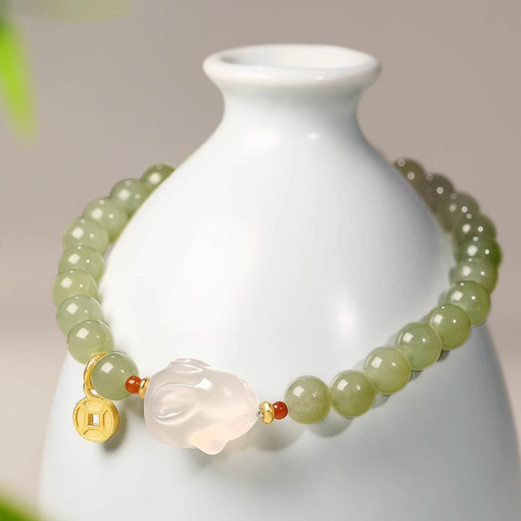 Hetian Jade Rabbit Bracelet