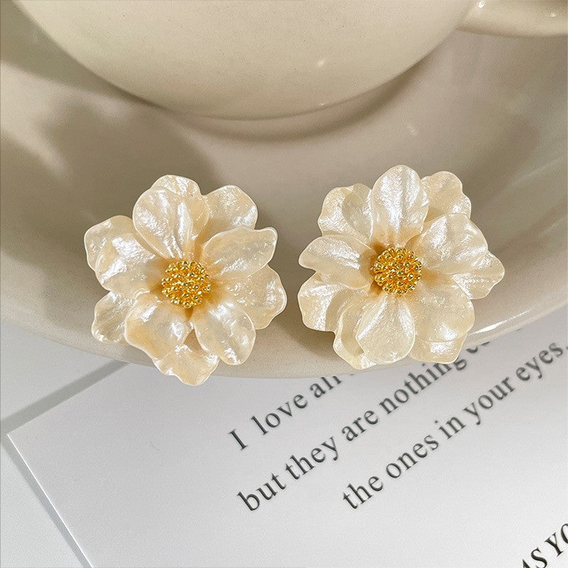 Elegant Camellia Stud Earrings