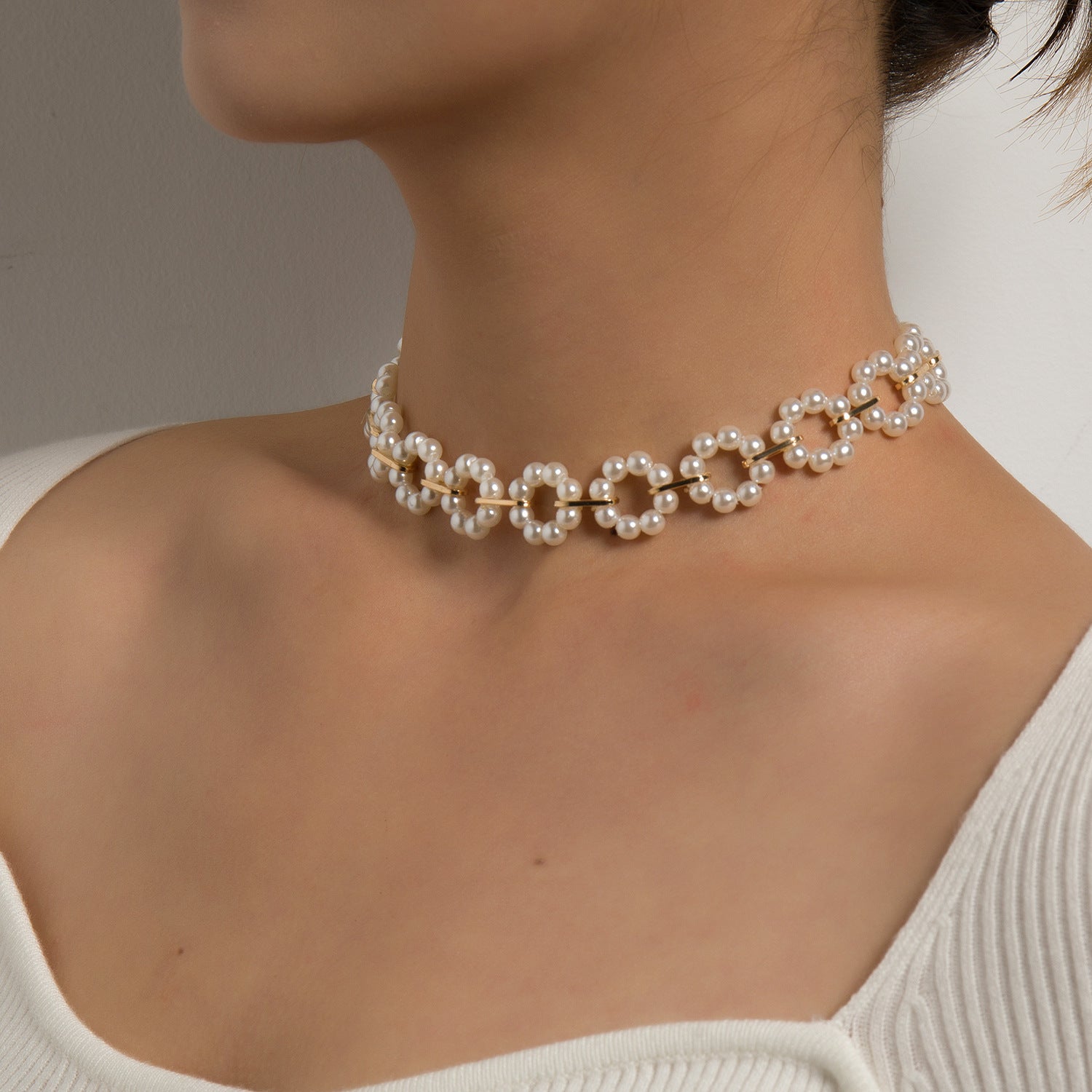 Pearl Double Layer Necklace