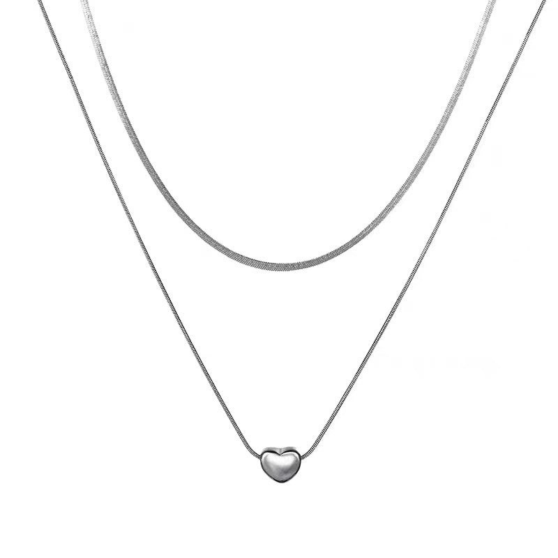 Double-layer Twin Love Necklace