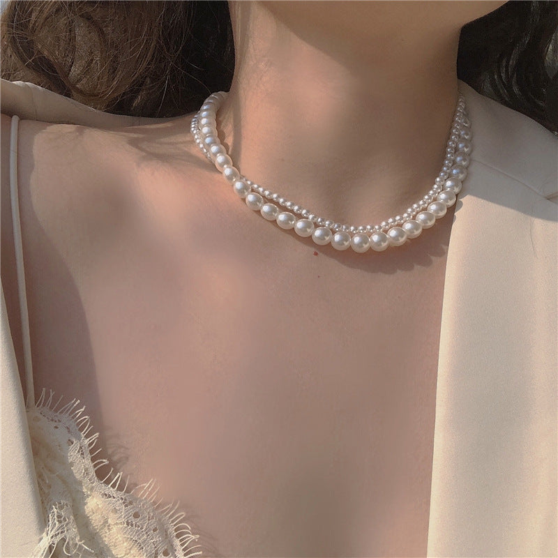 Vintage Double Layer Pearl Necklace