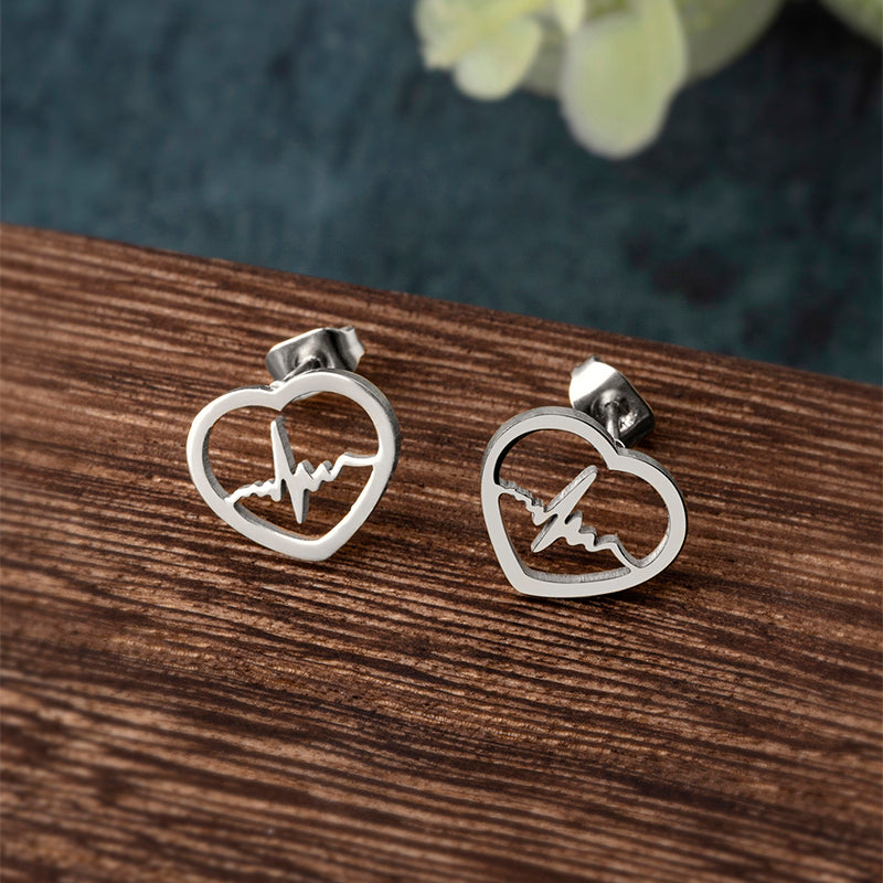 Cardio Lightning Stud Earrings