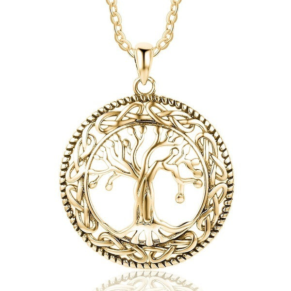 Tree Of Life Round Pendant Necklace