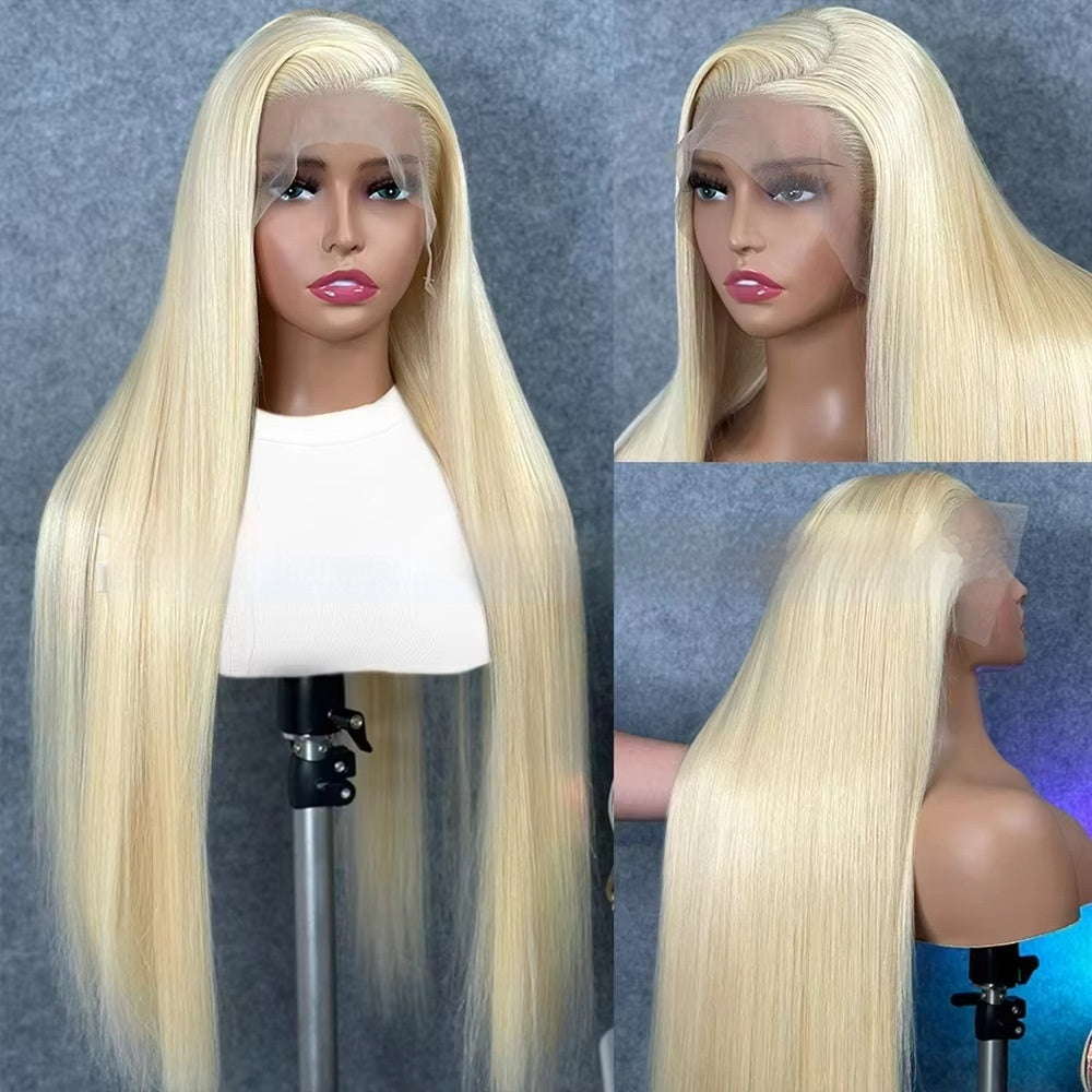 Blonde Straight Human Hair Wigs