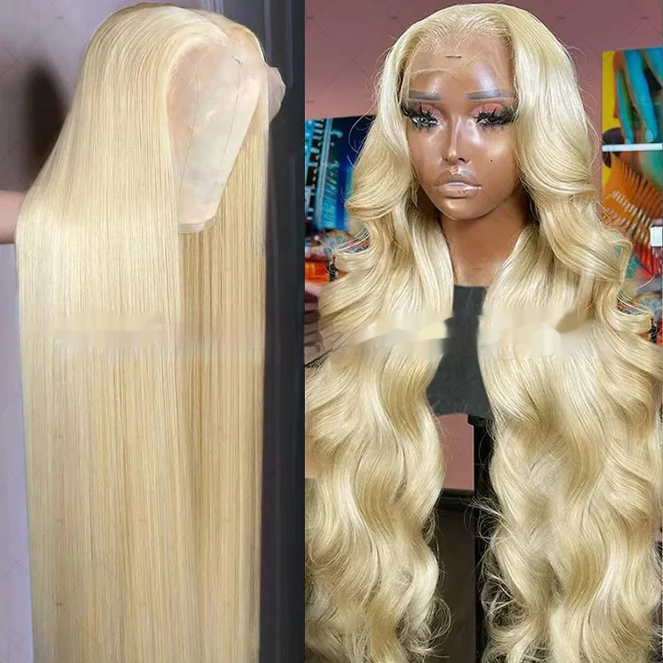Blonde Straight Human Hair Wigs